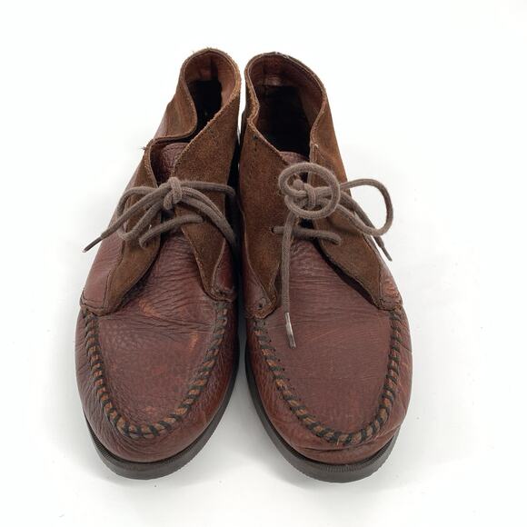 G.H. Bass Leather Shootie Ankle Boots Size 6.5 M Womens Brown Outdoor Oxford - Picture 2 of 9